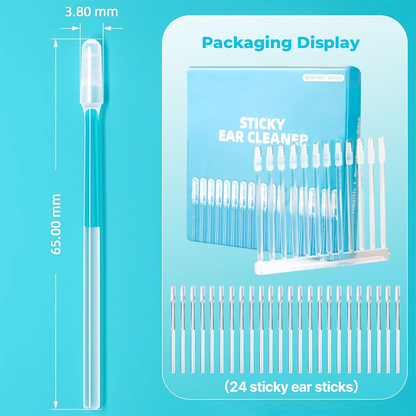 Sticky Ear Cleaning Sticks | Instantly Lifts Wax Out Without Pushing 1 Box/24 PCS