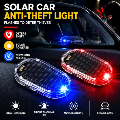 ⏳ LAST DAY: 50% OFF 🚨Solar-Powered Car Security Warning Light Mixed Colors – Red & Blue🔥