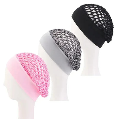 🌙 3-Piece Stretchy Wide-Edge Sleeping Cap Set
