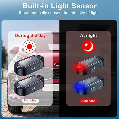 ⏳ LAST DAY: 50% OFF 🚨Solar-Powered Car Security Warning Light Mixed Colors – Red & Blue🔥