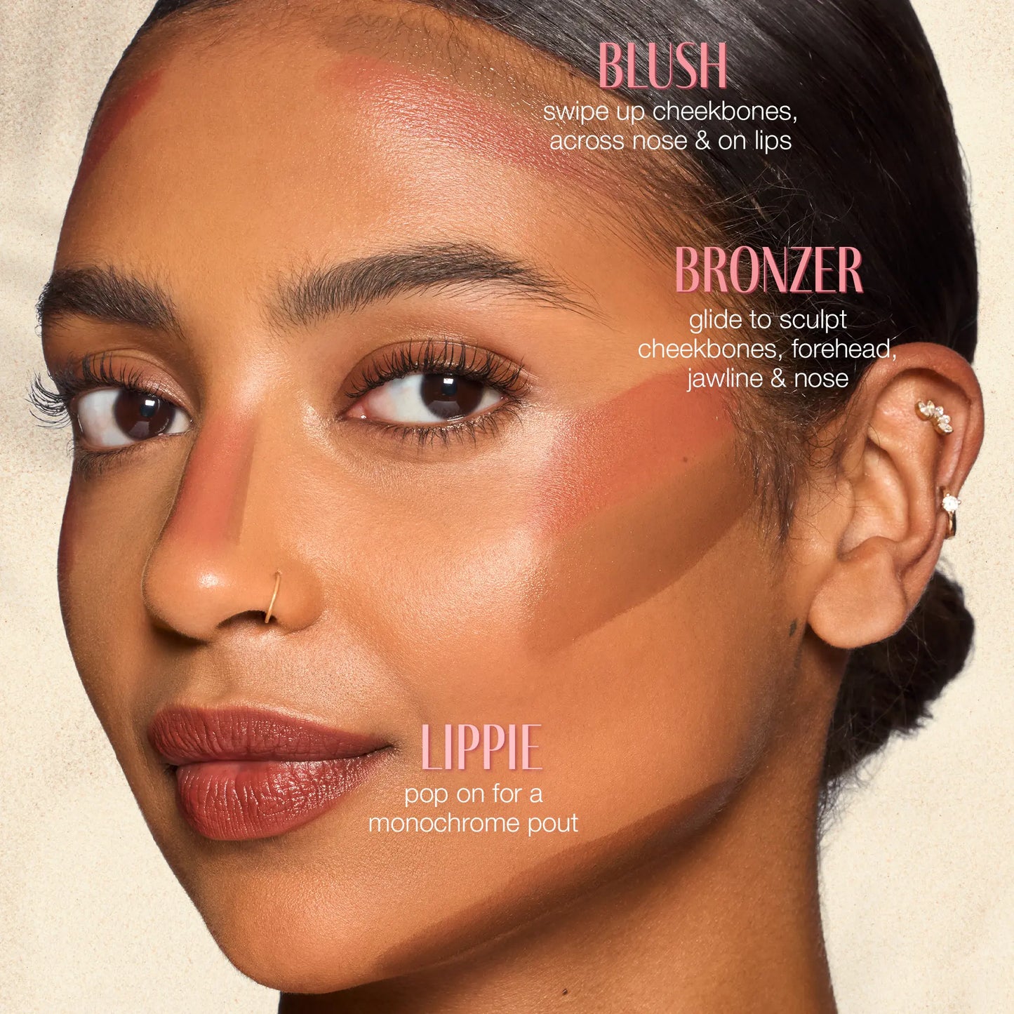 Double-Ended Blush & Bronzer Stick + Free Brush