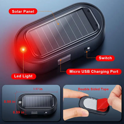 ⏳ LAST DAY: 50% OFF 🚨Solar-Powered Car Security Warning Light Mixed Colors – Red & Blue🔥