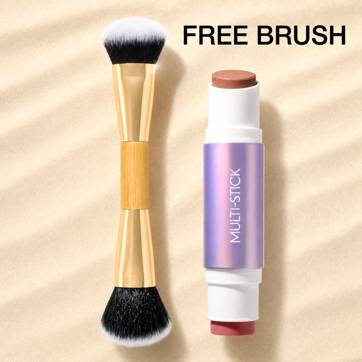 Double-Ended Blush & Bronzer Stick + Free Brush