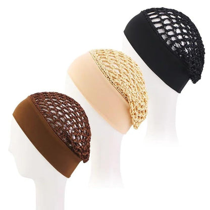 🌙 3-Piece Stretchy Wide-Edge Sleeping Cap Set