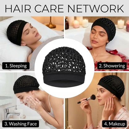🌙 3-Piece Stretchy Wide-Edge Sleeping Cap Set