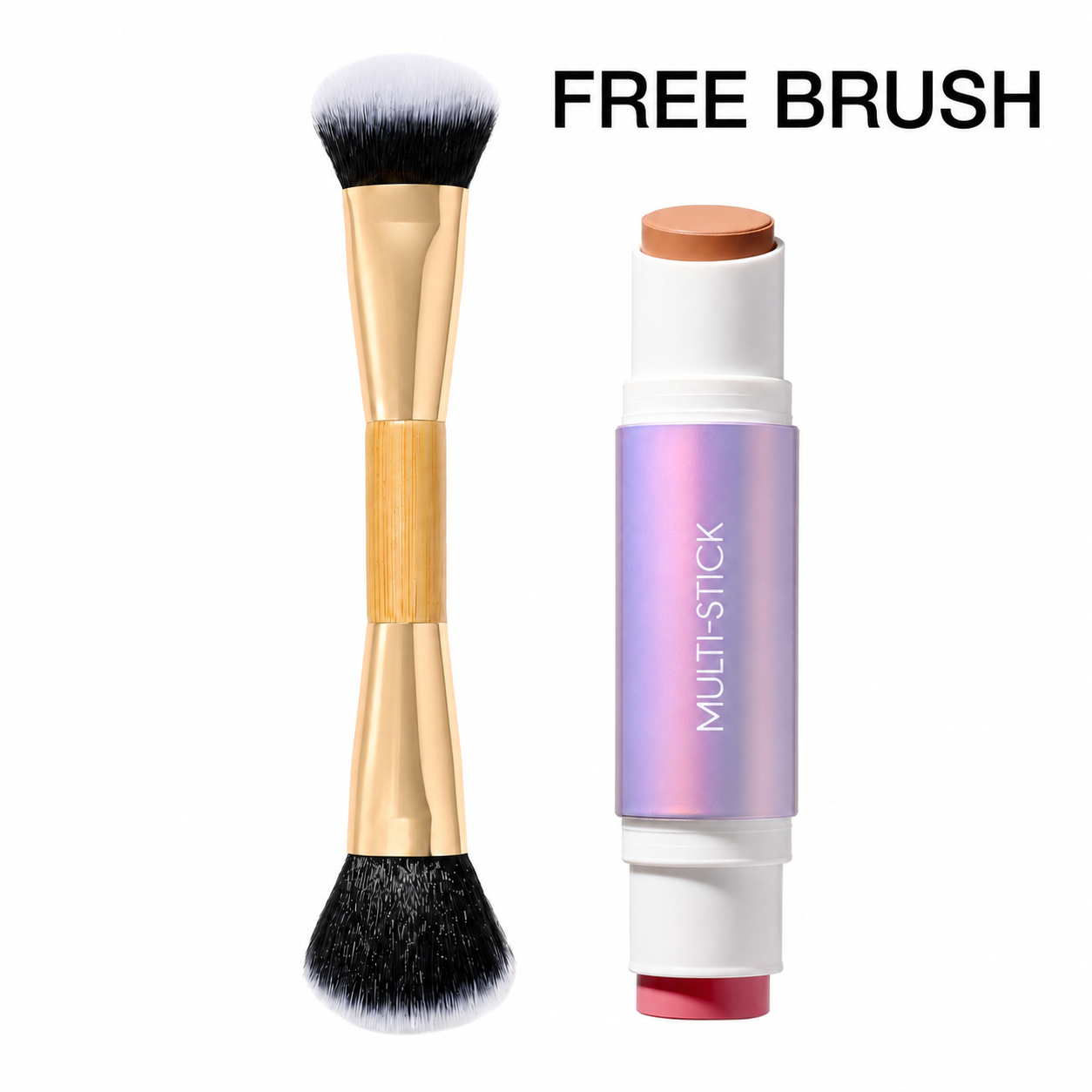 Double-Ended Blush & Bronzer Stick + Free Brush